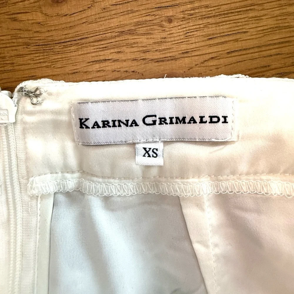 Karina Grimaldi Artemisa White Floral Lace Midi Skirt XS Boho